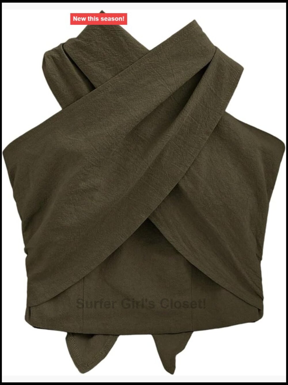 Criss Cross Halter Top Tie Backless Crop Tank Sleeveless Summer Beach Festival